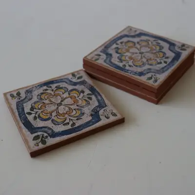 Azulejo decorativo de cerámica pintado a mano - miniatura 2