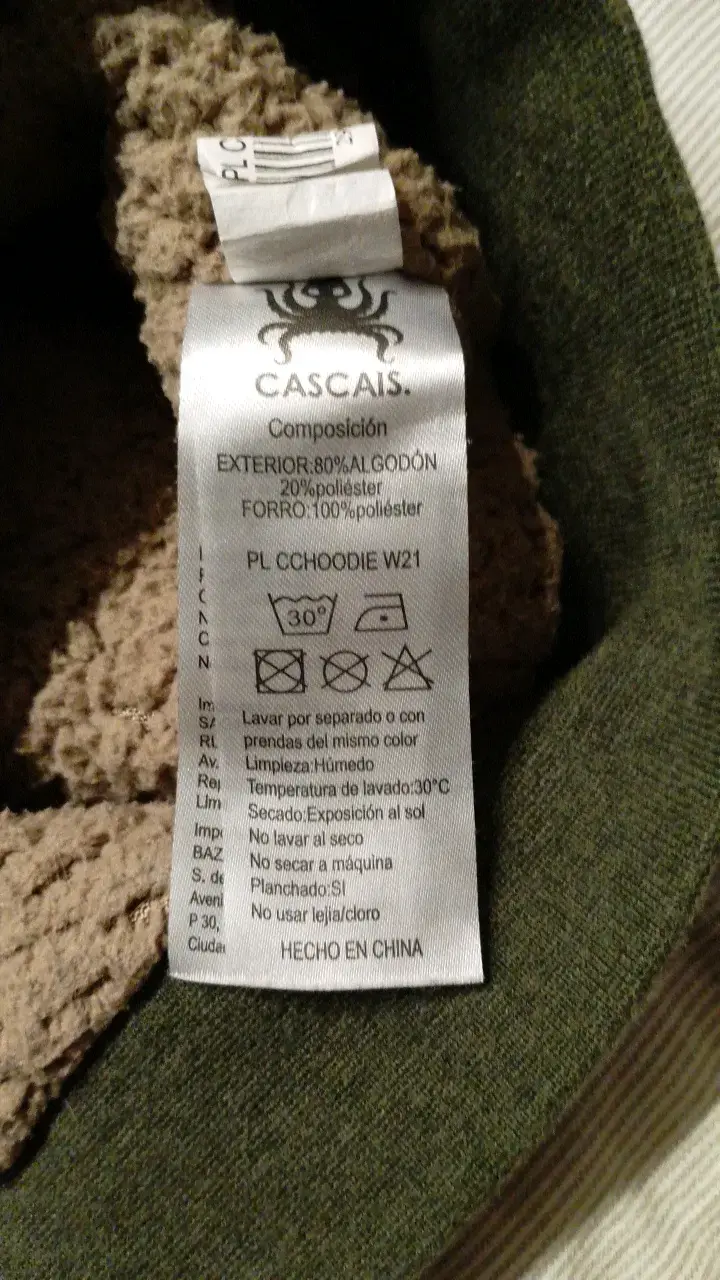 Polerón verde con capucha, cierre y chiporro - 6