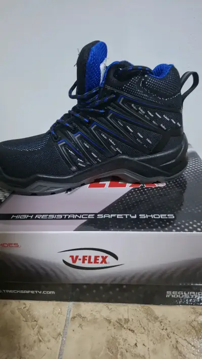 Botas de seguridad V-Flex negras y azules - miniatura 1