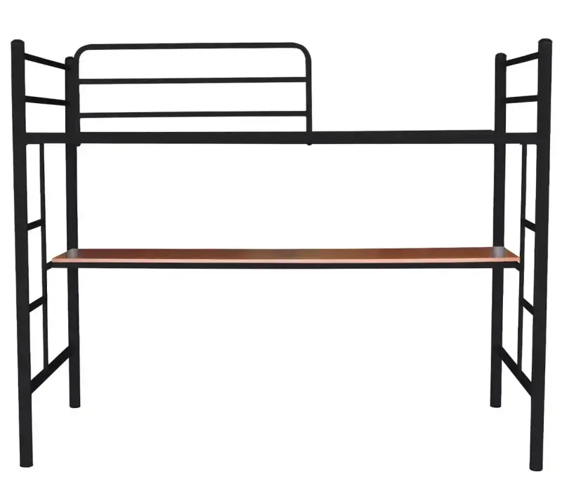 Cama alta con escritorio integrado