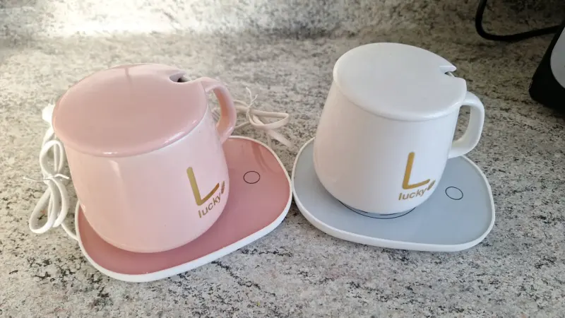 Set de tazas con calentador eléctrico Lucky