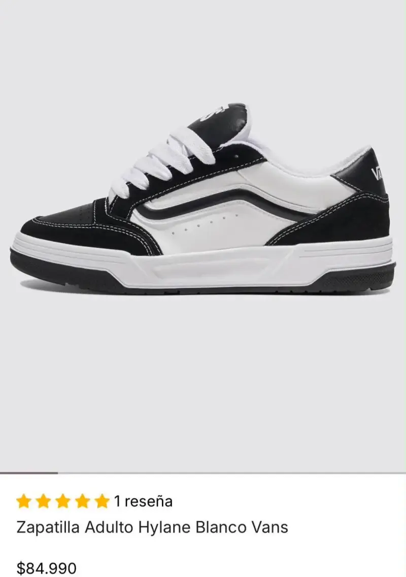 Zapatillas Vans Hylane blanco y negro - 1