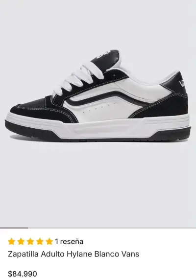 Zapatillas Vans Hylane blanco y negro - miniatura 1