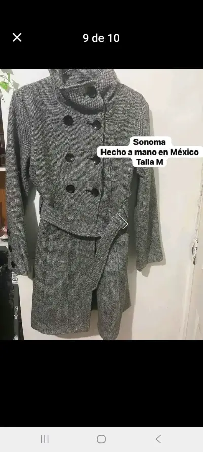 Abrigo Sonoma gris hecho a mano talla M - miniatura 1