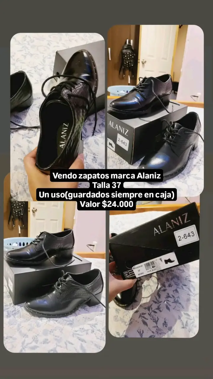 Zapatos Alaniz negros talla 37