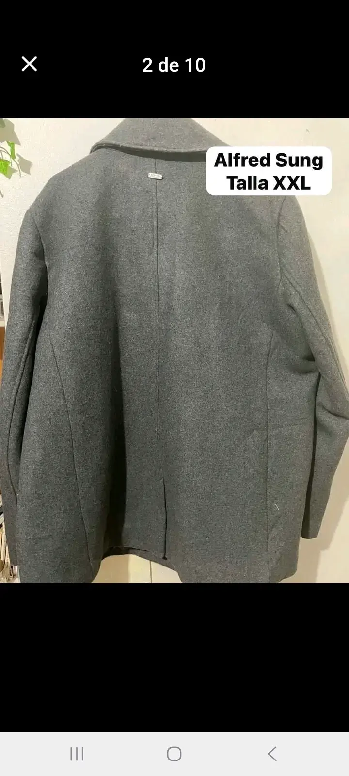 Abrigo Alfred Sung gris oscuro - 2
