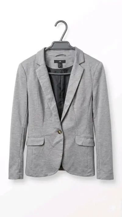 Blazer gris H&M elegante para mujer - miniatura 1