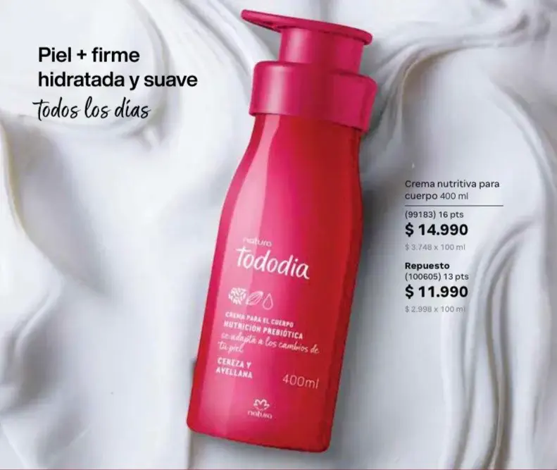 Crema corporal Natura Tododia Cereza y Avellana