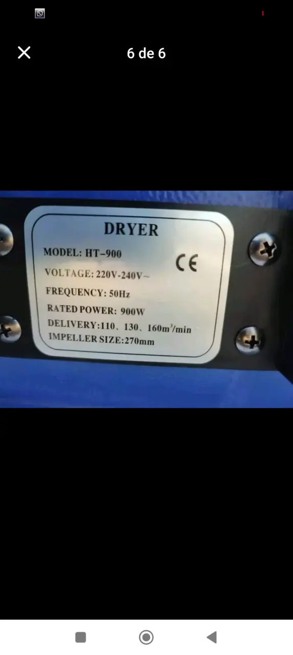 Soplador modelo HT-900secador de pisos alfombra - 1