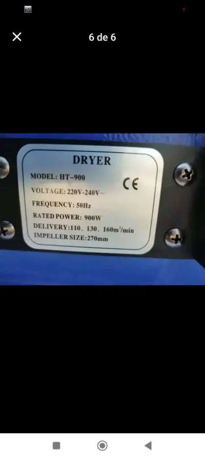 Soplador  modelo HT-900secador de pisos alfombra - miniatura 1