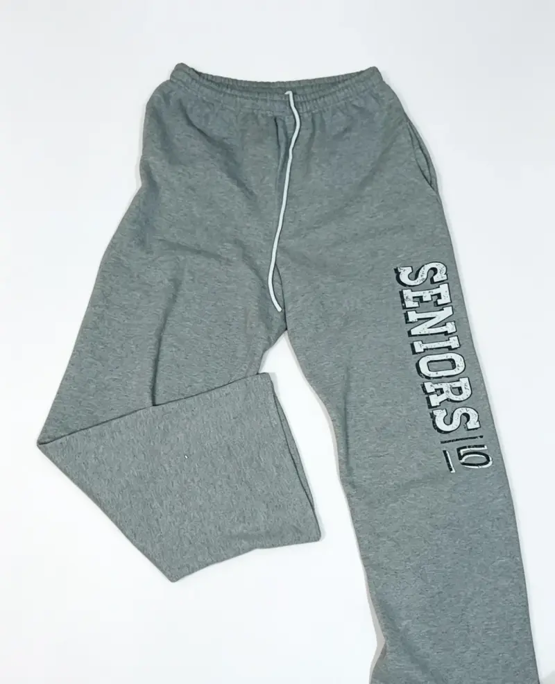 Pantalones deportivos grises con estampado