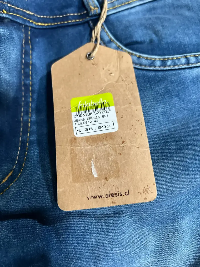 Jeans azul desgastado para mujer - 2