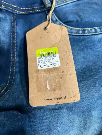 Jeans azul desgastado para mujer - miniatura 2