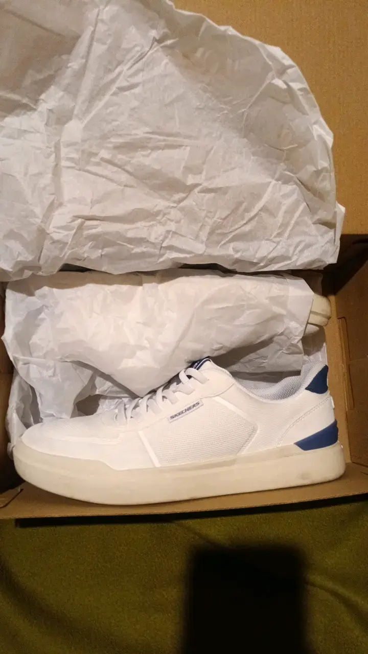 Zapatillas blancas Skechers para hombre - 4