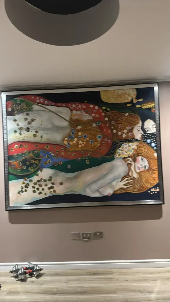 Cuadro decorativo estilo Klimt enmarcado - 1