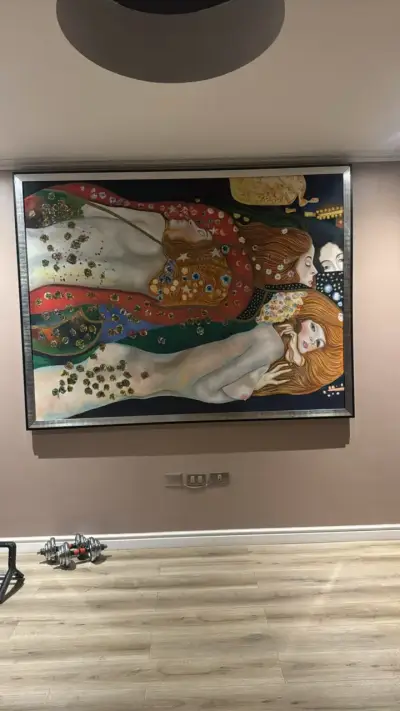 Cuadro decorativo estilo Klimt enmarcado - miniatura 2