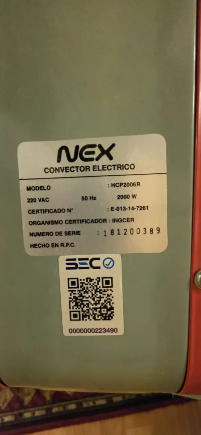 Calefactor oleoeléctrico rojo portátil - miniatura 3