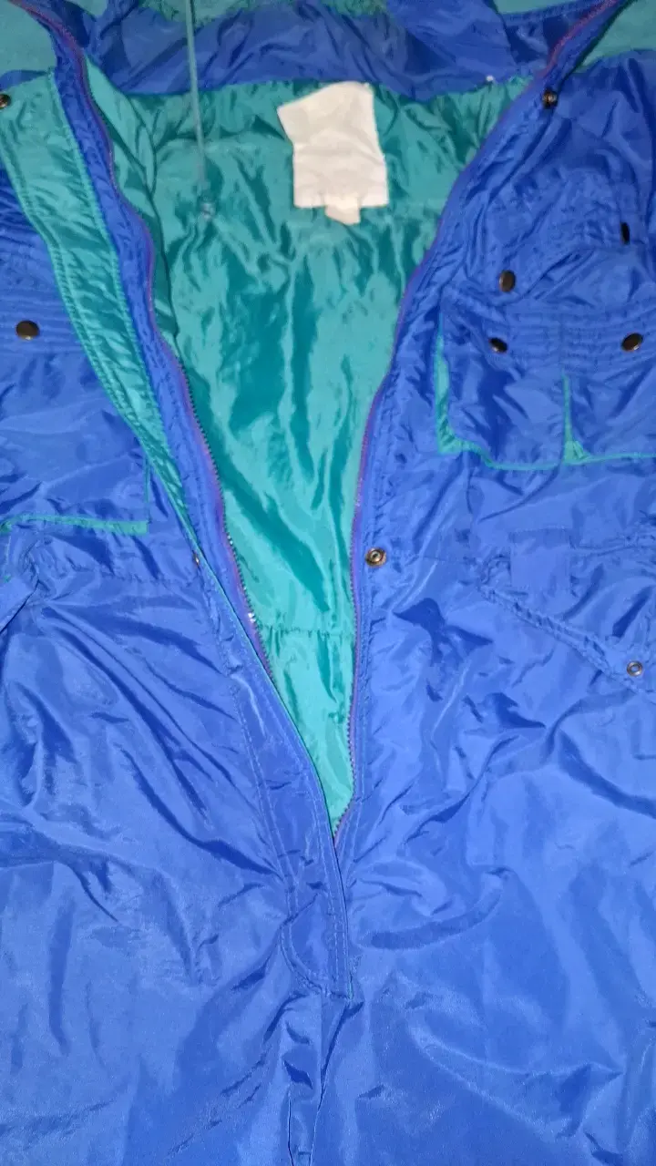 Enterito de esquí azul con detalles verdes - 6
