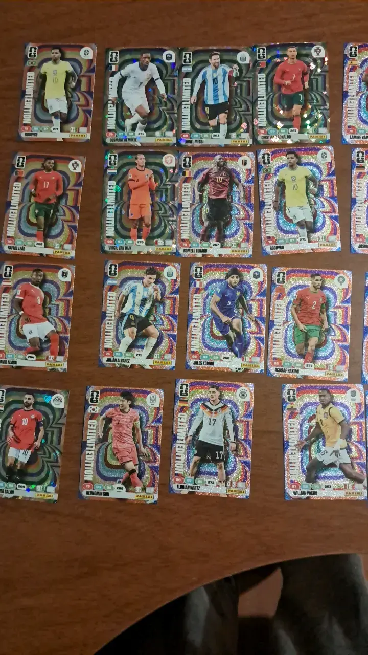 Tarjetas de fútbol Panini edición limitada - 2