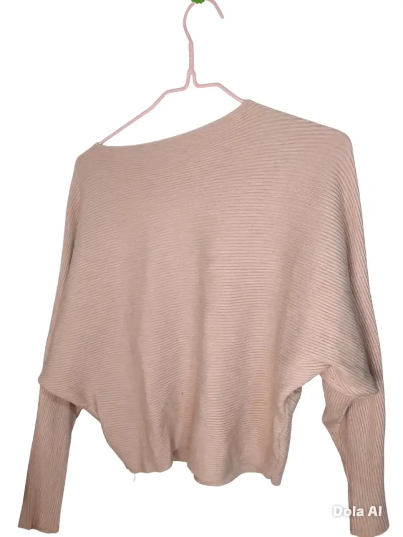 Suéter de punto beige para mujer
