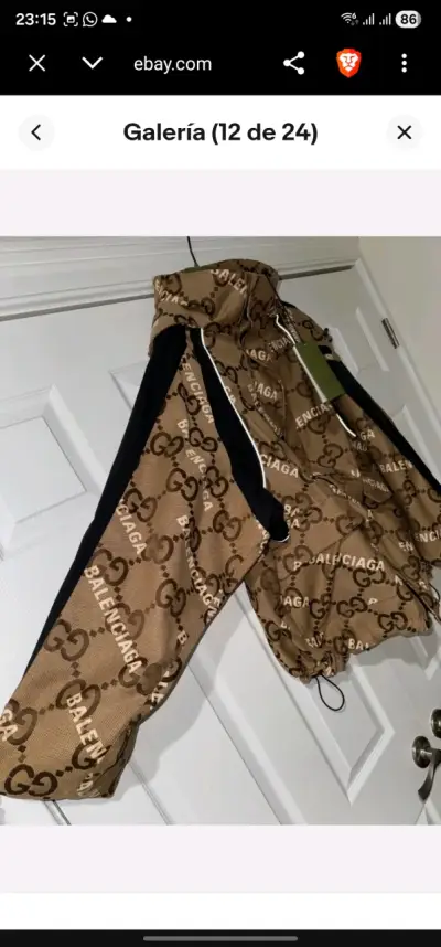 Chaqueta Gucci Balenciaga marrón con logo - miniatura 1