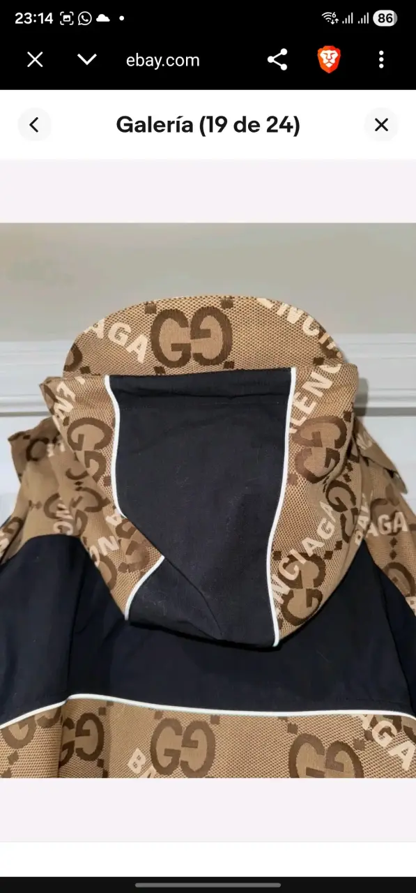 Chaqueta Gucci Balenciaga marrón con logo - 3