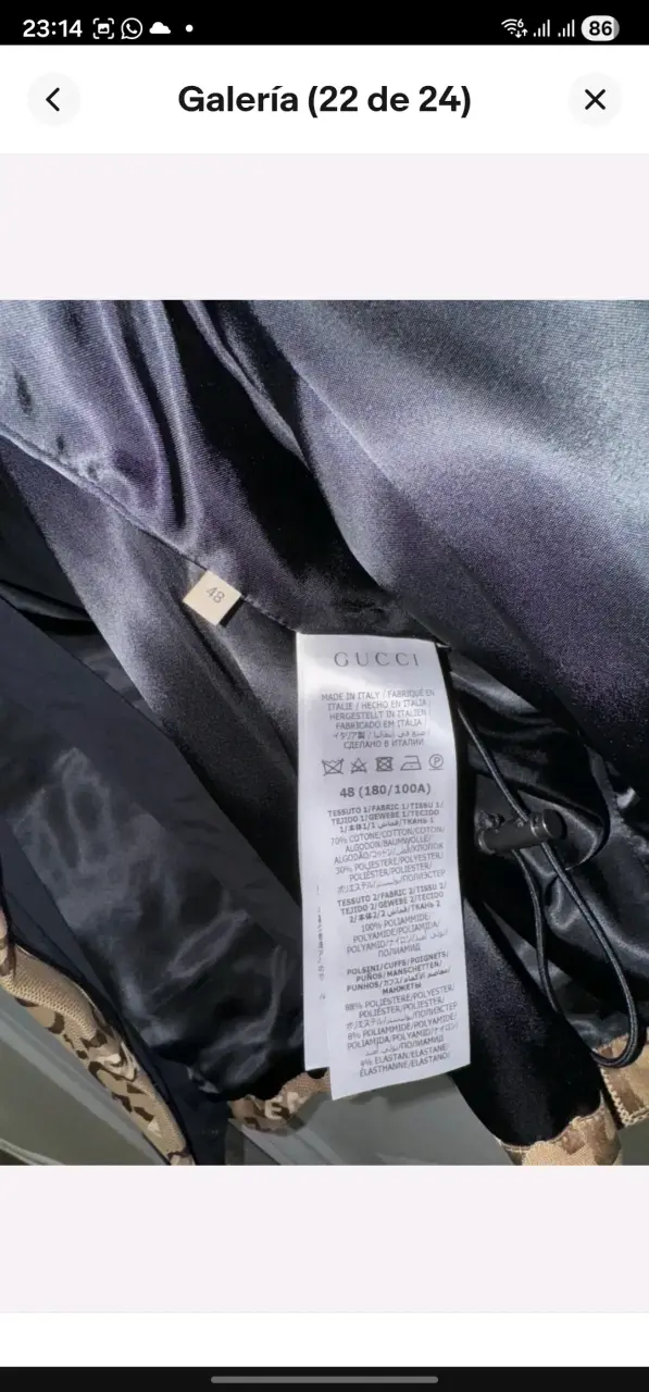Chaqueta Gucci Balenciaga marrón con logo - 4