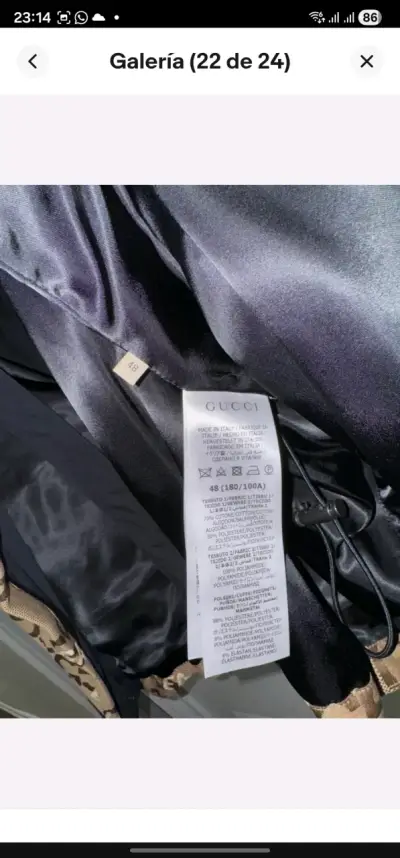 Chaqueta Gucci Balenciaga marrón con logo - miniatura 4