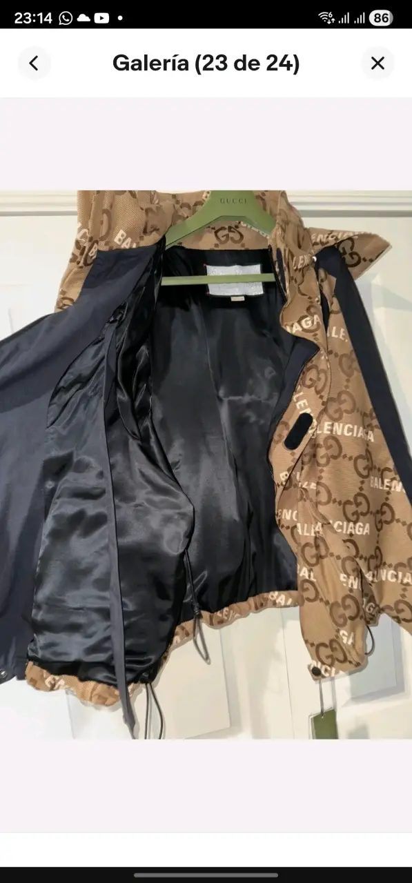 Chaqueta Gucci Balenciaga marrón con logo - 5