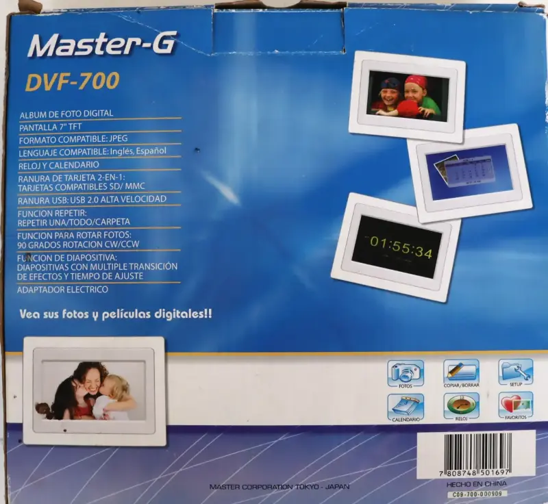 Marco digital Master-G DVF-700, 7 pulgadas - 2