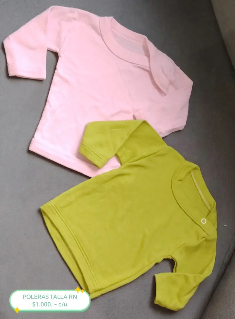 Poleras de bebé en colores pastel - 1