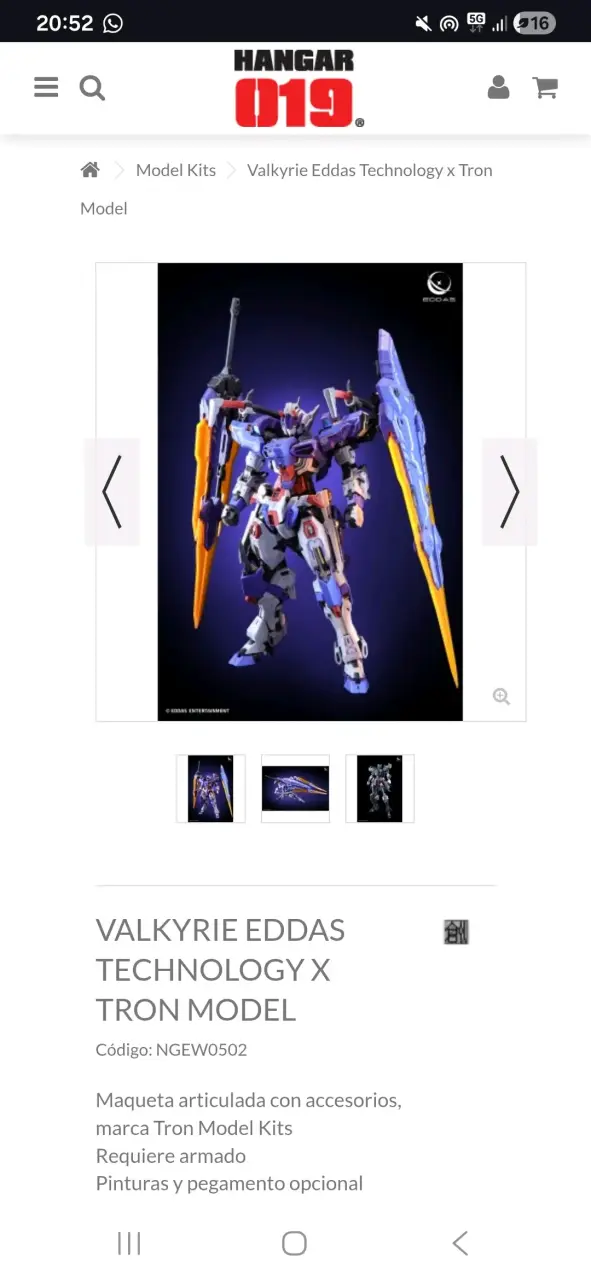 Modelo de combate Valkyrie Eddas - 5