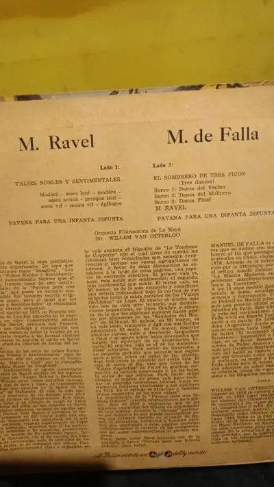 Vinilo M. Ravel y Falla - Philips - miniatura 2