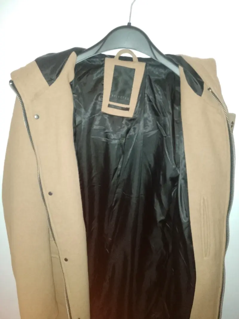 Abrigo camel con capucha Selected Homme - 1