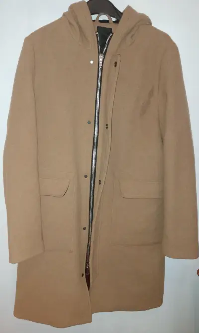 Abrigo camel con capucha Selected Homme - miniatura 3