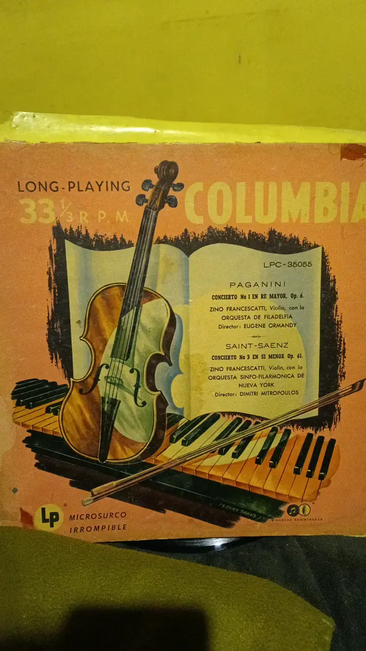Disco LP Columbia Paganini y Saint-Saëns - 1