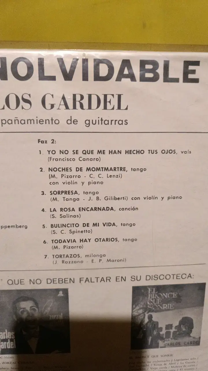 Vinilo Carlos Gardel La Voz Inolvidable - 3