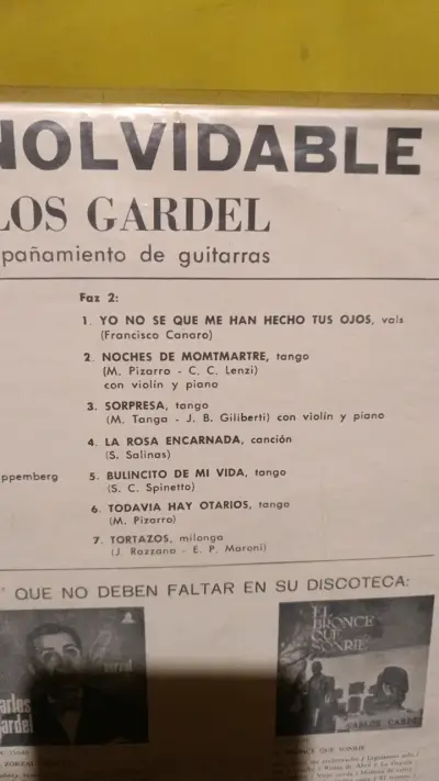 Vinilo Carlos Gardel La Voz Inolvidable - miniatura 3