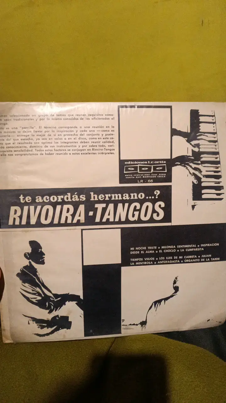 Vinilo Rivoira Tangos 'Te acordás hermano...? - 2