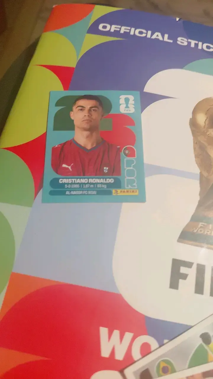 Lámina Panini de futbolista famosa - 2