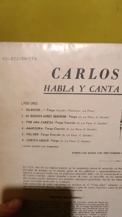 Vinilo Carlos Gardel habla y canta - miniatura 2