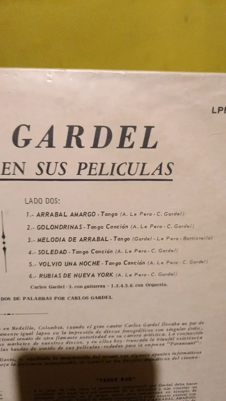 Vinilo Carlos Gardel habla y canta - 3
