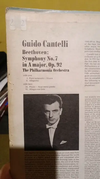 Vinilo Beethoven Symphony No. 7 Guido Cantelli - miniatura 2