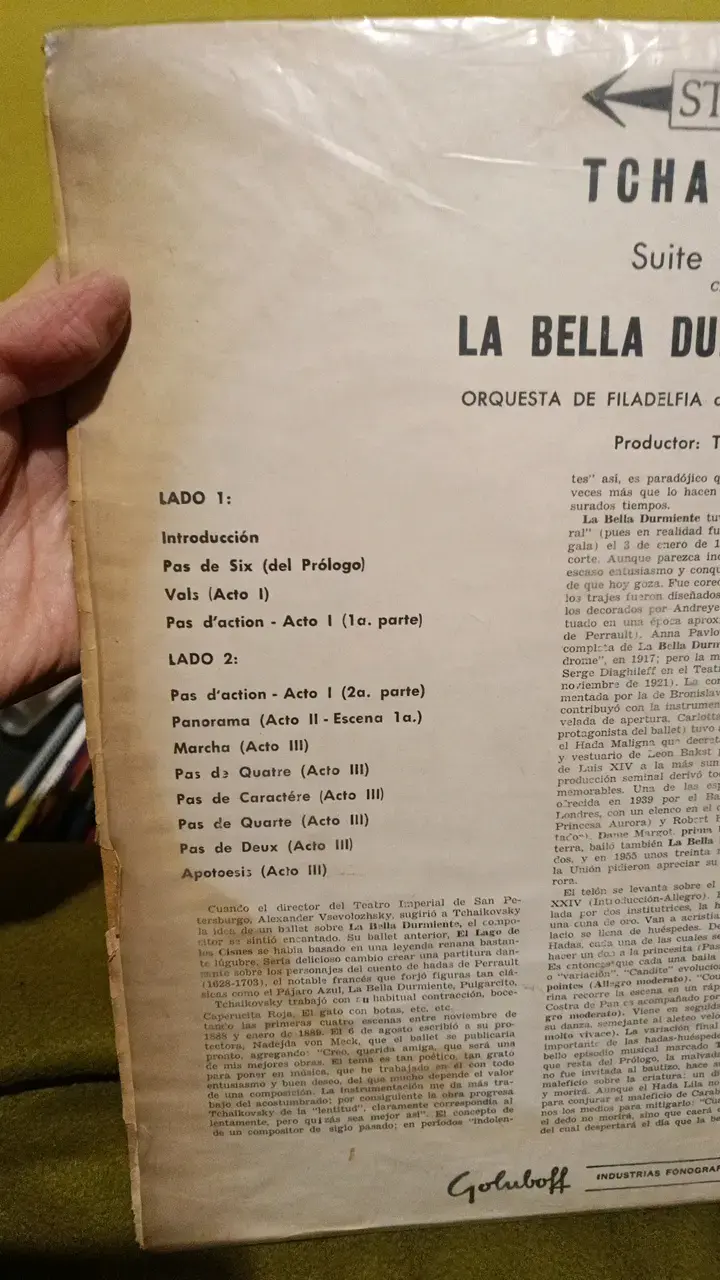 Vinilo Tchaikovsky La Bella Durmiente - 2