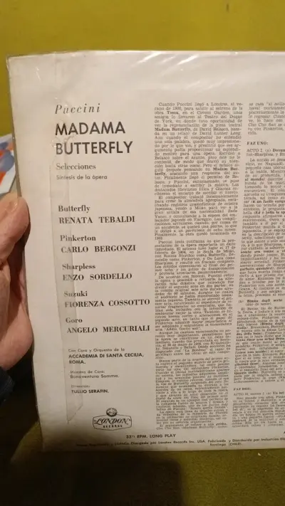Vinilo Puccini Madama Butterfly Tebaldi - miniatura 2