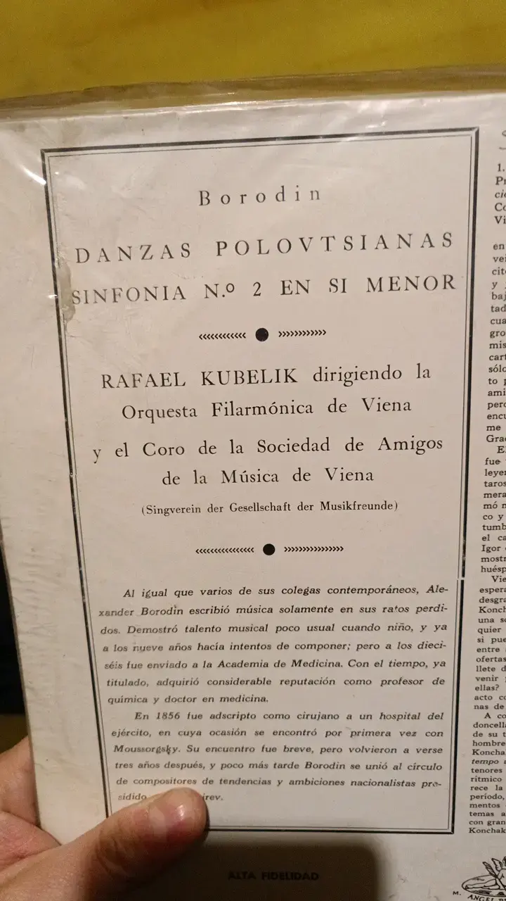 Vinilo Danzas Polovtsianas Borodin Sinfonía No. 2 - 2