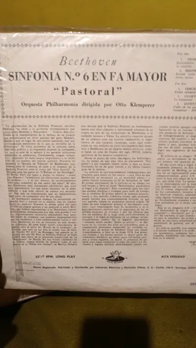 Vinilo Beethoven Sinfonía N°6 Klemperer - miniatura 3