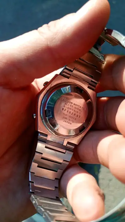 Reloj citizen japones digital vintage metálico - miniatura 2