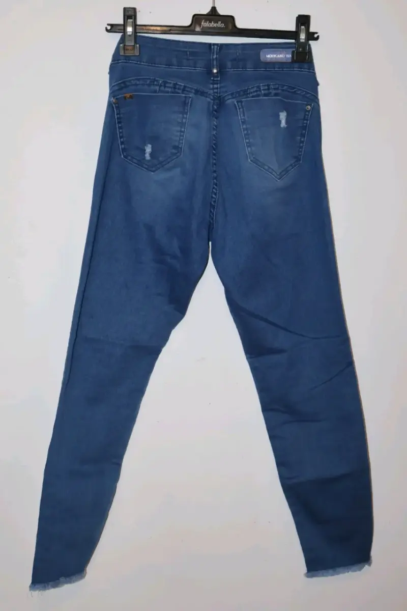 Jeans azul desgastados para mujer - 2