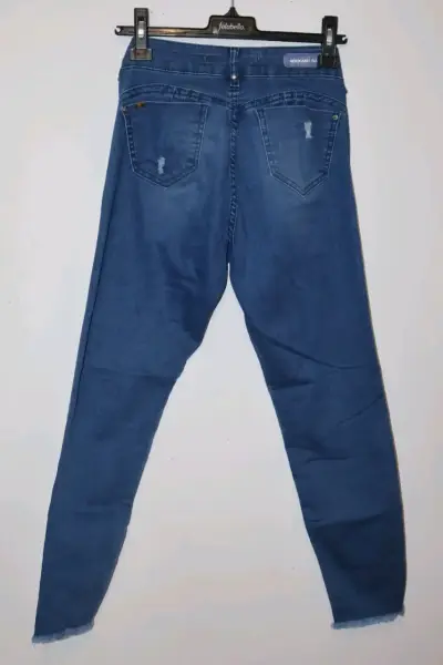 Jeans azul desgastados para mujer - miniatura 2